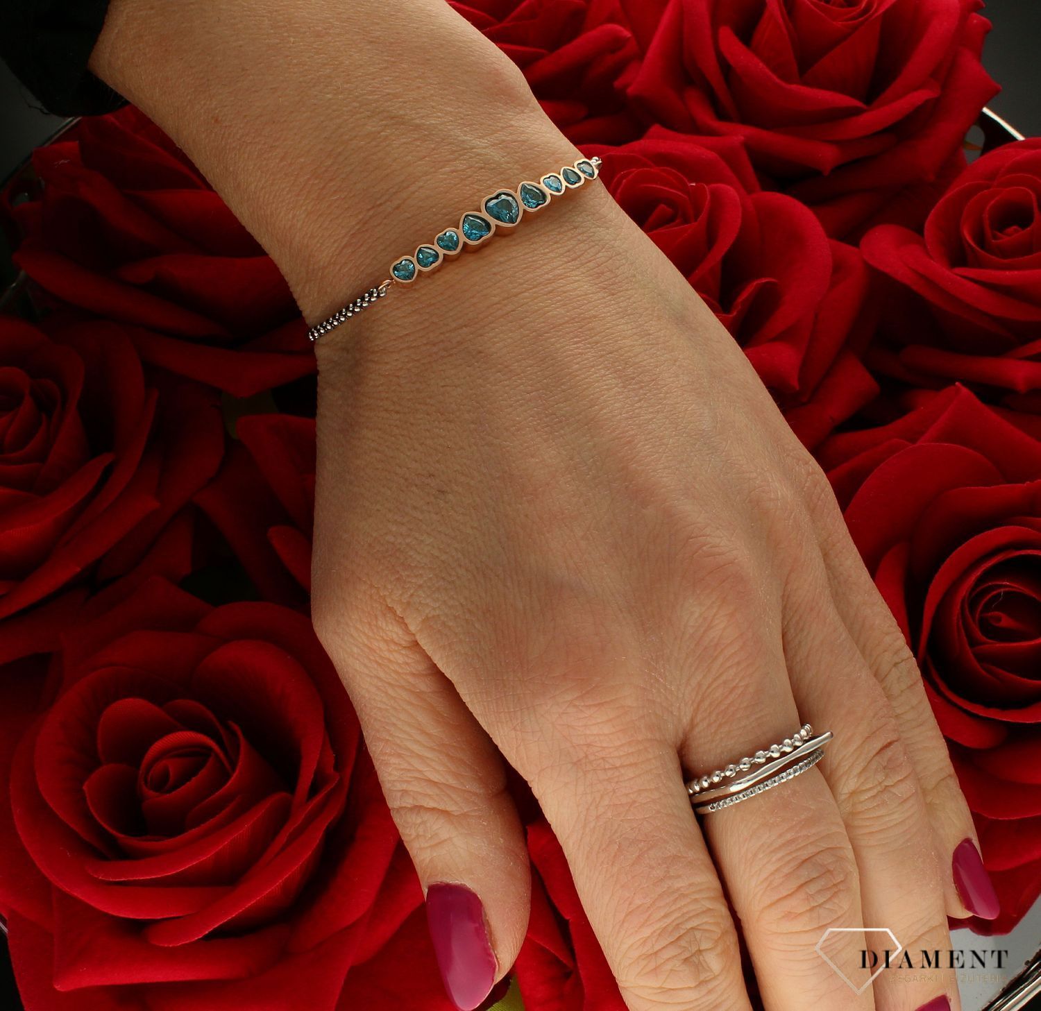 Bransoletka Nomination Niebieskie Serca Milleluci 028011 006.jpg